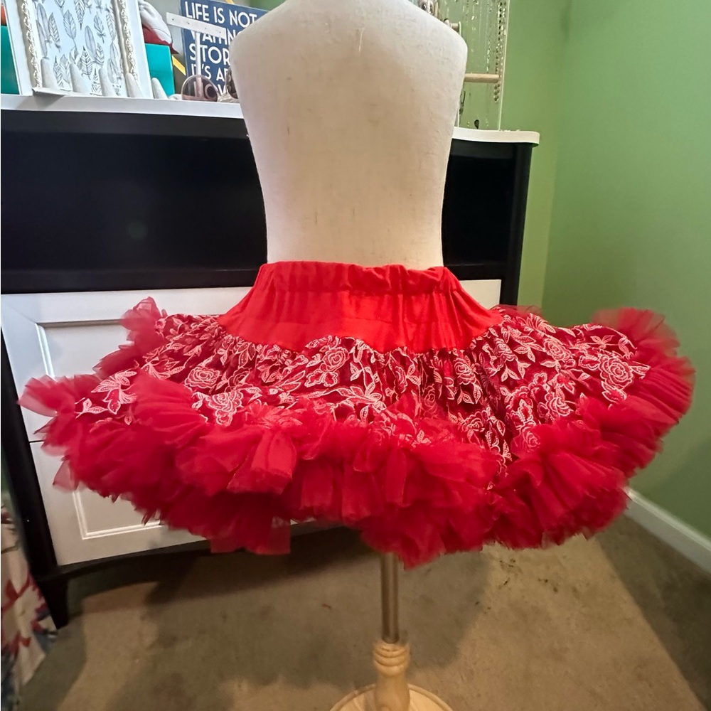 RED 12 Month Skirt for Baby - Picture 2 of 3